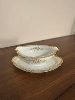 Vintage Noritake-Naomi Porcelain Gravy-Oval-Serving Bowl Set of 3
