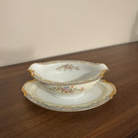 Vintage Noritake-Naomi Porcelain Gravy-Oval-Serving Bowl Set of 3