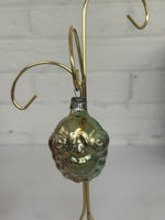 Vintage USSR Blown Glass Funny Double Faces Christmas Ornament
