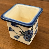 Vintage Handmade Polish Pottery Jankowski Unikat Boleslawiec Tiny Planter