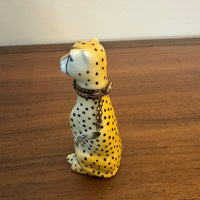 Porcelain Limoges France Cheetah Shaped Trinket Box
