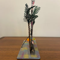 Popular Creations Tin Art Sculpture Candle Luminary Surf City Motel