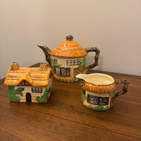 Vintage Beswick English Pottery Ware Country Cottage Teapot and Creamer Set