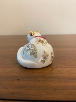 Vintage Japanese Franklin Mint Satsuma Cat Figurine 1986
