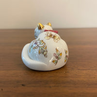 Vintage Japanese Franklin Mint Satsuma Cat Figurine 1986