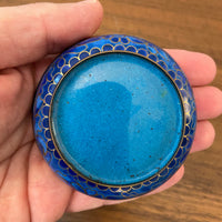 Vintage Brass Cloisonne Trinket Box