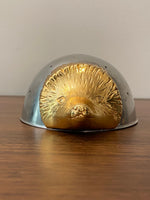 Hedgehog 24 Karat Gold Plated Cheese Holder Party Display

