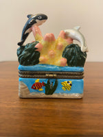 Porcelain Trinket Box Sea Creatures
