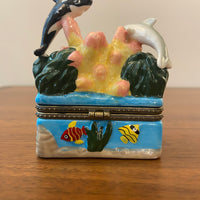 Porcelain Trinket Box Sea Creatures
