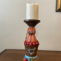 Jim Shore Pedestal Flameless Candlelight Harvest-Fall Holiday Decor