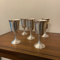 Vintage P. Ferner EPNS Silver-plated Goblets Set of 5