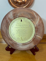 Vintage Incolay Stone Collector Plate “She Walks in Beauty” – Gayle Bright Appleby – 1977 Romantic Poets Series
