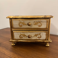 Vintage Japanese Wooden Musical Jewelry Box