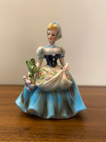 Vintage LEFTON "Olive" Lady with Vegetables Planter Vase Figurine

