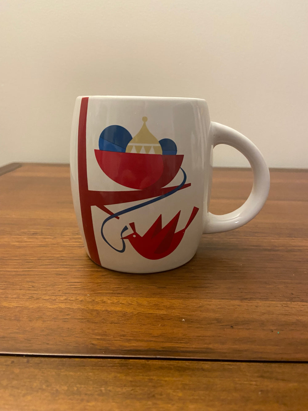 Starbucks Red Bird Christmas Porcelain Coffee Mug