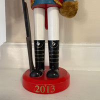 Christmas Holiday Decor Martha Stewart Teddy Bear Nutcracker Figurine Set of 2