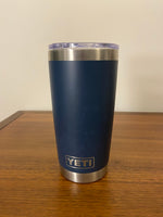 YETI Blue-Silver Stainless Steel Tumbler
