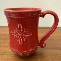 Porcelain Burgundy Juliska Jardins Mug-Cup