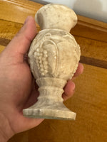 Vintage Handmade Carved Marble Stone Vase

