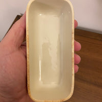 Ceramic Blue Transfer Butter Dish Currier and Ives Horse Ride at the Shore