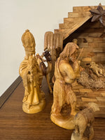 Olive Wood Hand-carved Nativity Set and Manger READ
