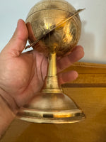 Vintage Brass Globe Cigarette Dispenser Holder RARE
