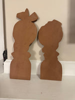 Vintage Pumpkin kids Cutout Particle Wooden Halloween Decor Rare
