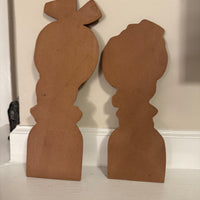 Vintage Pumpkin kids Cutout Particle Wooden Halloween Decor Rare