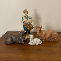 Vintage Porcelain Nativity Set of 12 Pieces