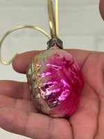 Vintage USSR Blown Glass Funny Double Faces Christmas Ornament
