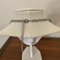 Chain Mesh Beaded Statement Necklace