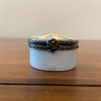 Vintage Limoges France Peint Main Mini Trinket Box Cat