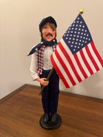 4th Of July Americana Patriotic Drummer-Flag Bearer Figurine Set of 2
