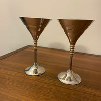 Century Martini Silverplated Glass Set of 2