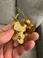 Vintage Brass Angels and Musical Instruments Ornaments Set of 15
