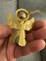 Vintage Brass Angels and Musical Instruments Ornaments Set of 15

