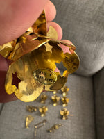 Vintage Brass Angels and Musical Instruments Ornaments Set of 15
