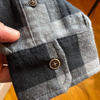 Men's Buffalo Bills NFL Gray Flannel Long Sleeve Button-Up Shirt S Darius Rucket