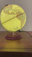 Antique Globe Illuminated World Globe Map Lamp
