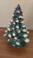 Ceramic Vintage Xmas Tree with Plastic Lights
