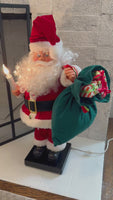 Vintage Santa Claus Animated-Lighted Figurine Christmas Decor
