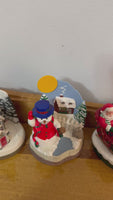 Vintage Santas Best Christmas Lighted Musical Decoration Set of 6
