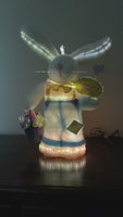 Vintage Avon Fiber Optic  Light Up Bunny Rabbit Easter Welcome Spring Decor
