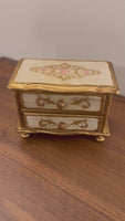 Vintage Japanese Wooden Musical Jewelry Box
