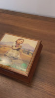Vintage Authentic M.J Hummel Handcrafted Ercolano Italian Wooden Music Box

