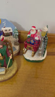 Vintage Santas Best Christmas Lighted Musical Decoration Set of 6
